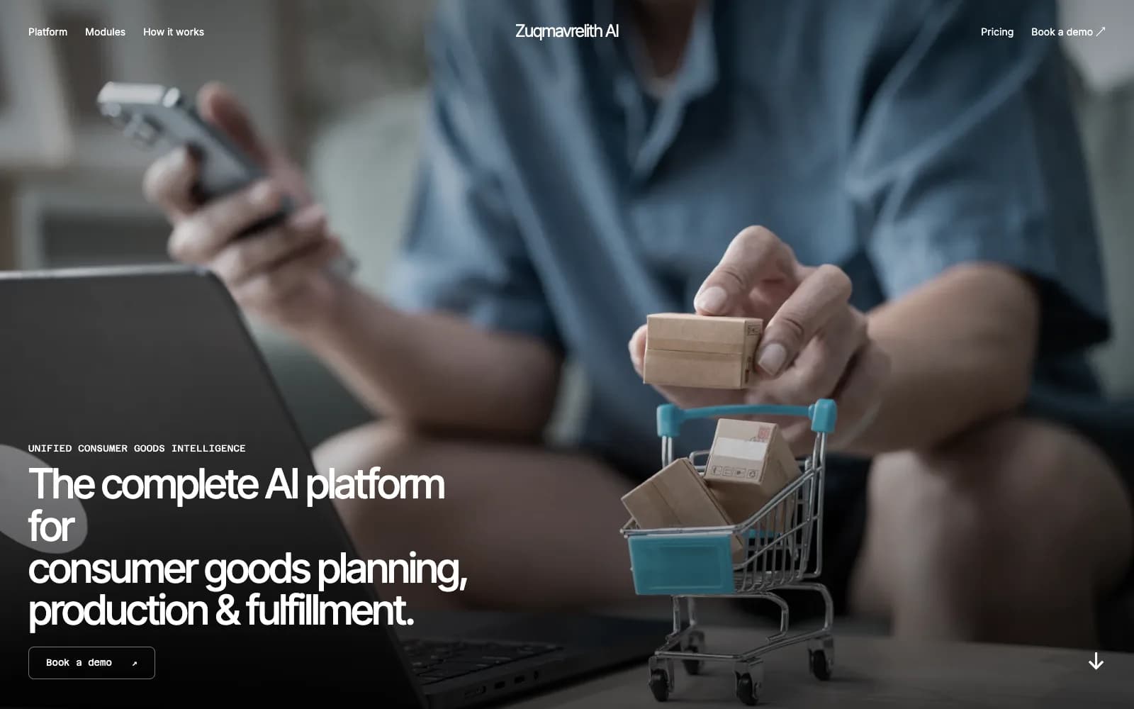 Zuqmavrelith AI homepage